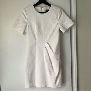 Topshop Short Sleeve Brocade Dress